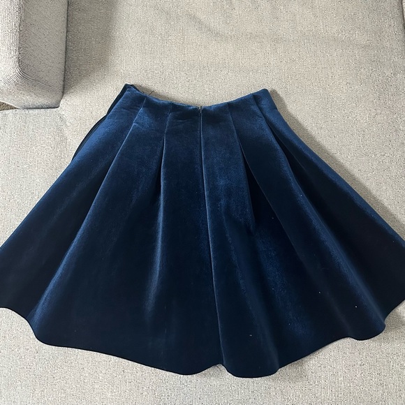LC Lauren Conrad Deep Blue Velvet Skirt - Picture 4 of 4